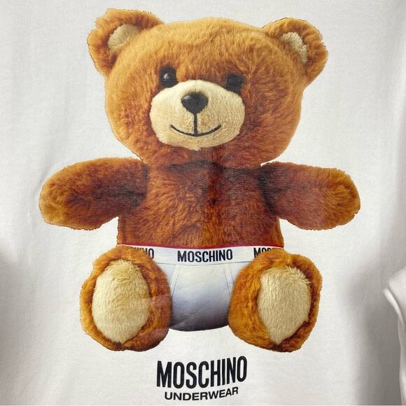 Moschino White Sweatshirt with Teddy Bear Print - Picture 2 of 12